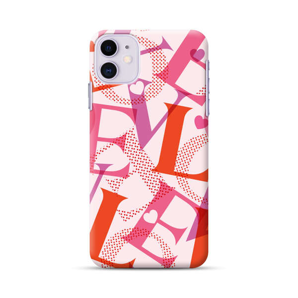 Love Colorful Letters Pattern iPhone 11 Hard Case