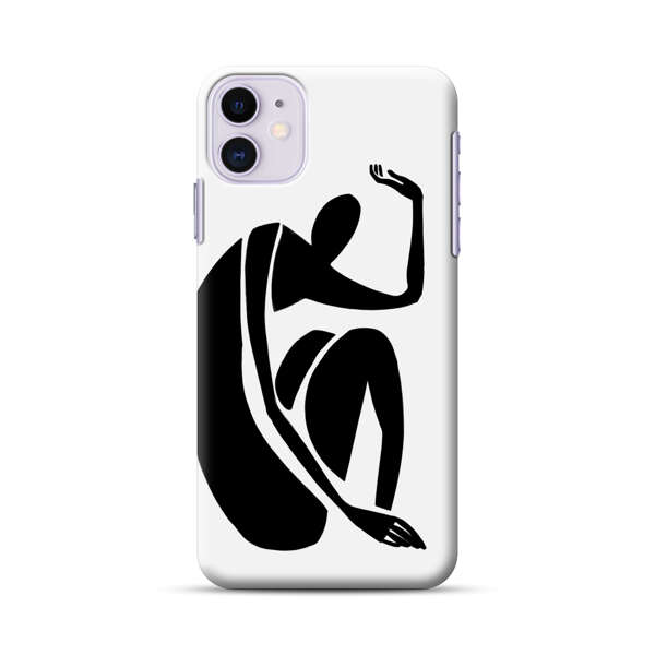 Minimalist Abstract Human Figure iPhone 11 Hard Case