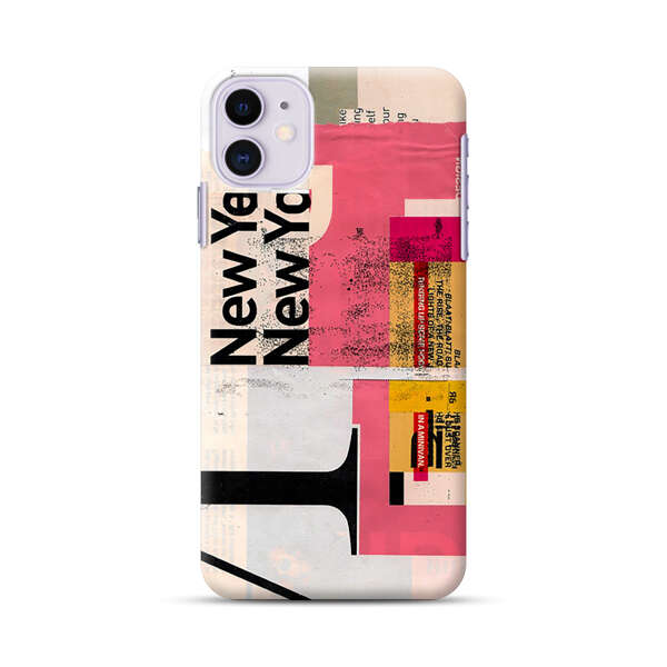 Modern Abstract Collage Artwork iPhone 11 Hard Case