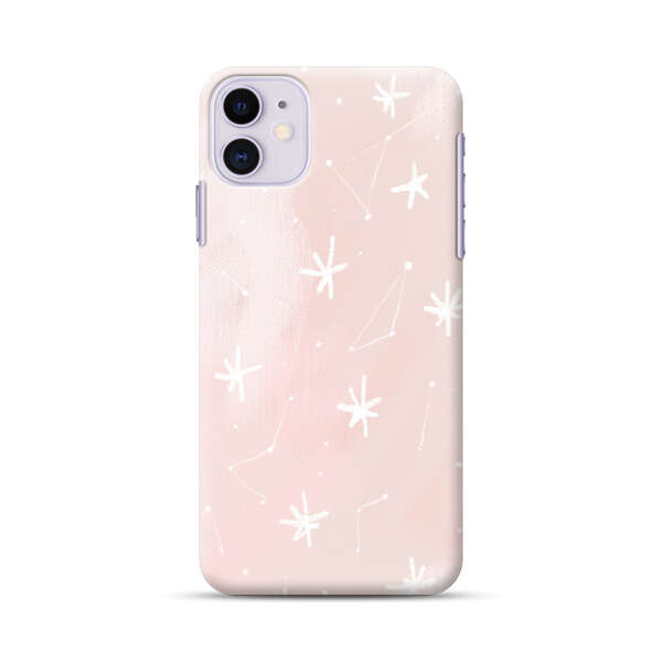 Pink Stars and Constellation Pattern iPhone 11 Hard Case