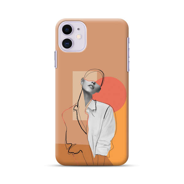 Stylish Abstract Portrait Art iPhone 11 Hard Case