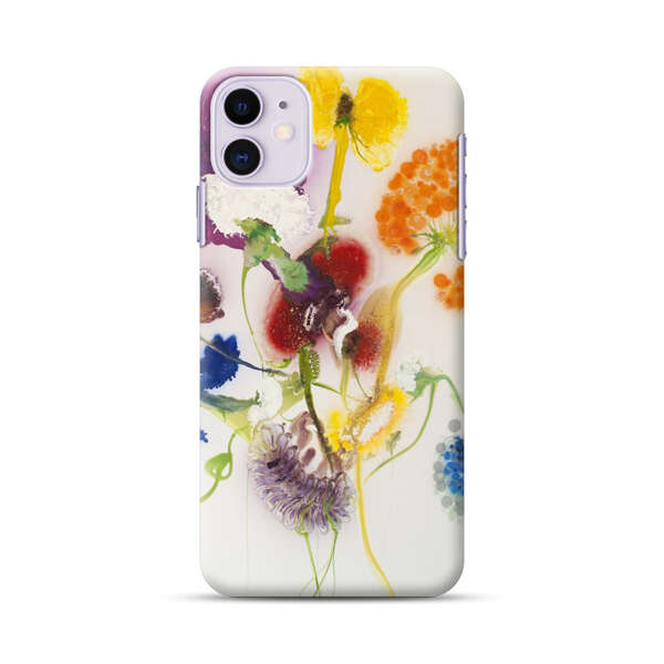 Vibrant Abstract Floral Artwork iPhone 11 Hard Case