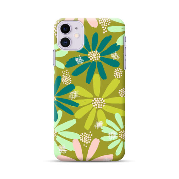 Vibrant Floral Daisy Pattern iPhone 11 Hard Case