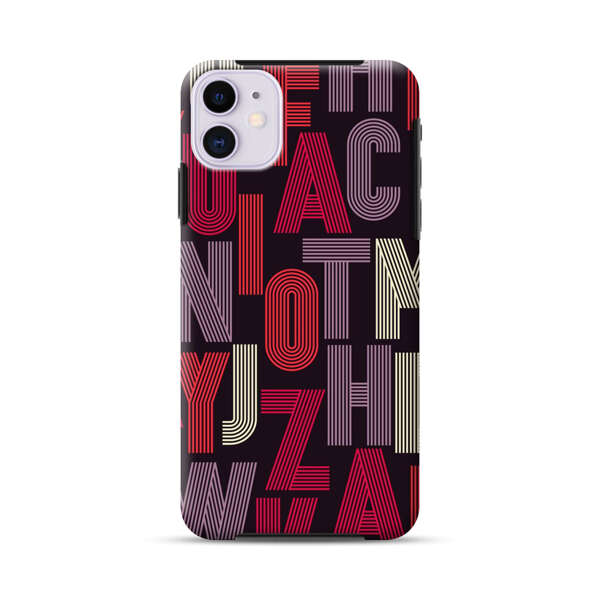 Abstract Letters Pattern iPhone 11 Impact Case