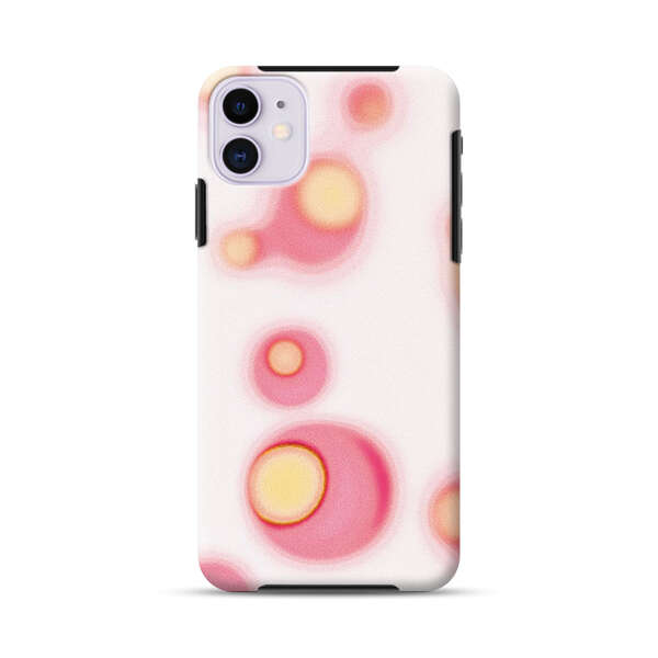 Abstract Pink and Yellow Blobs iPhone 11 Impact Case
