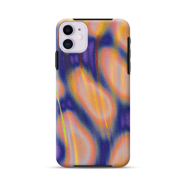 Abstract Vibrant Swirl Art iPhone 11 Impact Case