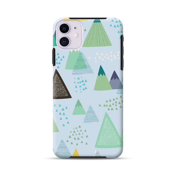 Colorful Abstract Mountain Pattern iPhone 11 Impact Case