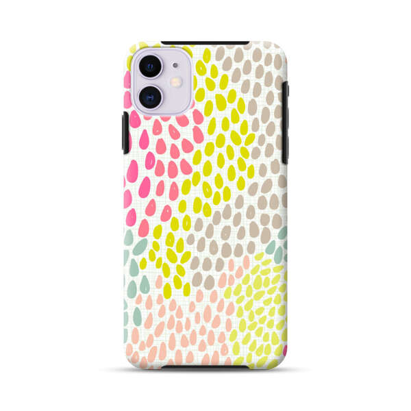 Colorful Abstract Teardrop Pattern iPhone 11 Impact Case