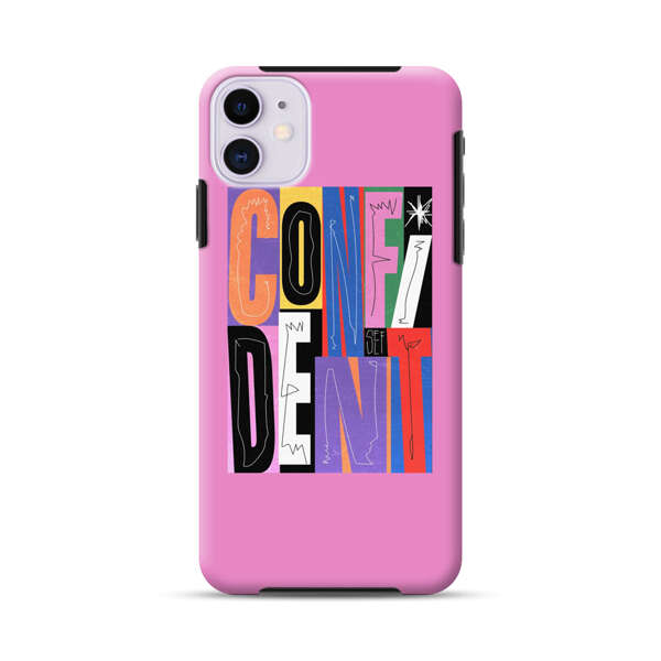 Confident Bold Colorful Typography iPhone 11 Impact Case