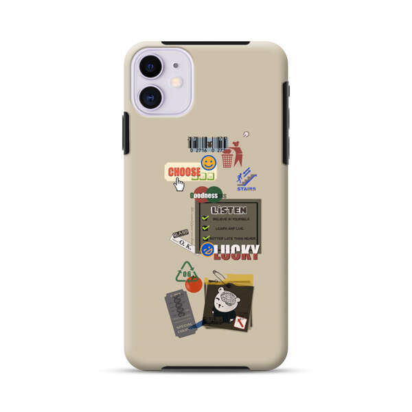 Creative Collage of Motivational Elements iPhone 11 Impact Case