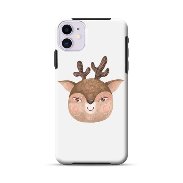 Cute Cartoon Deer Face iPhone 11 Impact Case