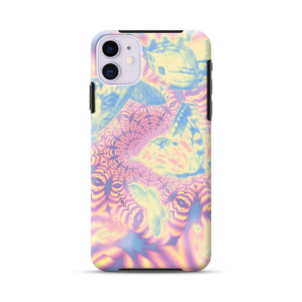 Ethereal Butterflies Psychedelic Swirl iPhone 11 Impact Case