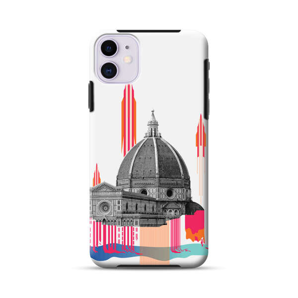 Florence Cathedral Dome Artistic Illustration iPhone 11 Impact Case