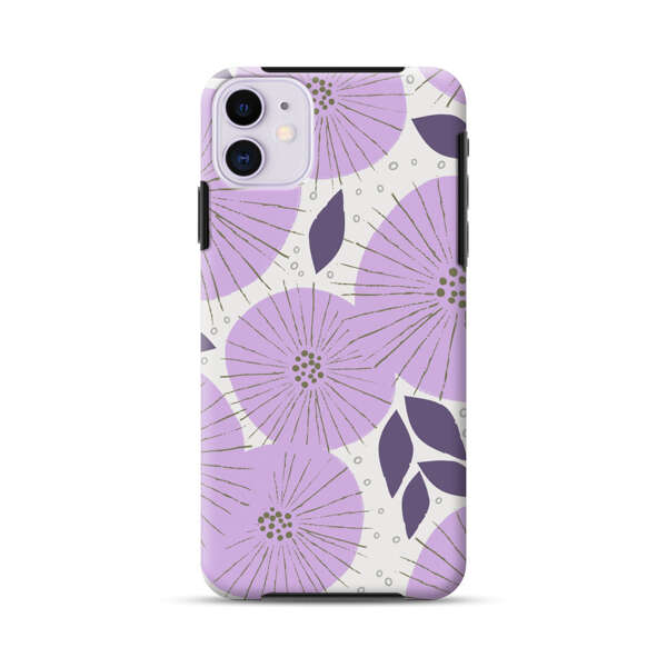 Lavender Flower Pattern iPhone 11 Impact Case