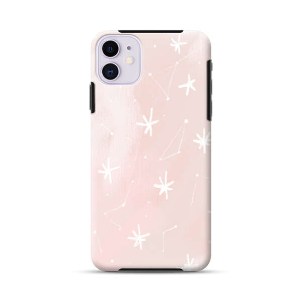 Pink Stars and Constellation Pattern iPhone 11 Impact Case