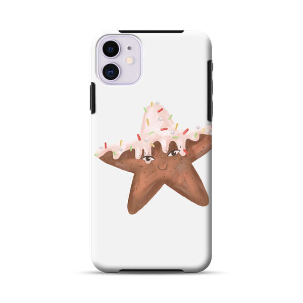 Smiling Gingerbread Star Cookie iPhone 11 Impact Case