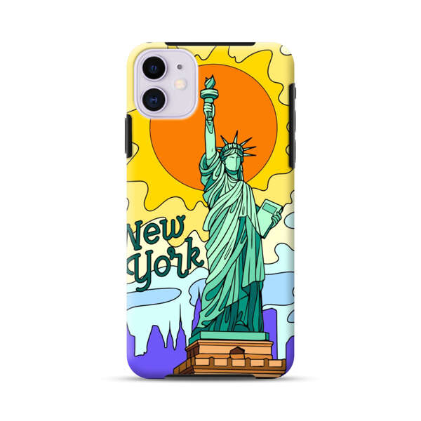 Statue of Liberty New York Artistic Sun iPhone 11 Impact Case