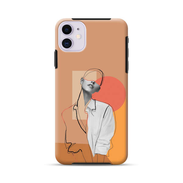 Stylish Abstract Portrait Art iPhone 11 Impact Case