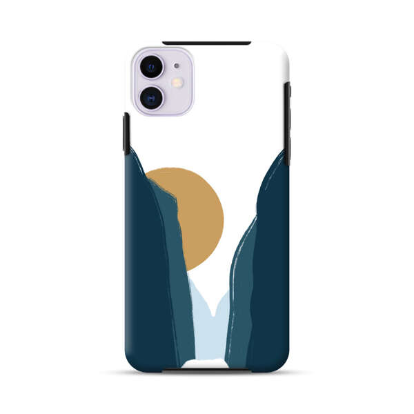 Sunset Between Dark Cliffs iPhone 11 Impact Case
