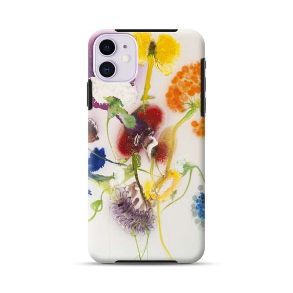 Vibrant Abstract Floral Artwork iPhone 11 Impact Case