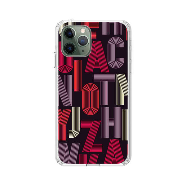Abstract Letters Pattern iPhone 11 Pro Case