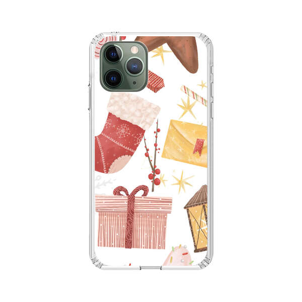 Christmas Festive Pattern with Gingerbread and Gifts iPhone 11 Pro Case