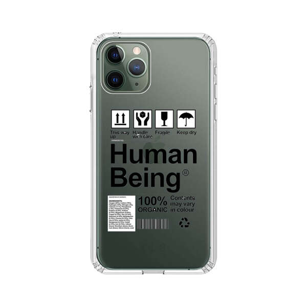 Human Being Fragile Label Design iPhone 11 Pro Case