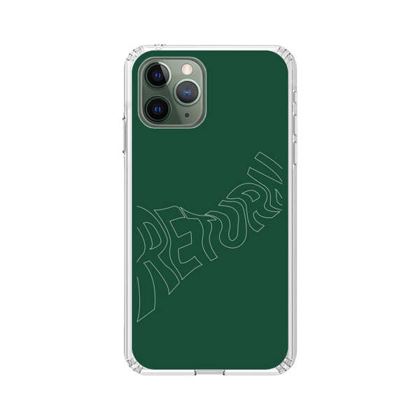 Minimalist Green Wavy Return Text iPhone 11 Pro Case