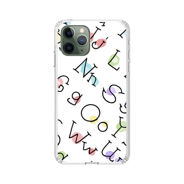 Playful Alphabet Pattern with Colorful Letters iPhone 11 Pro Case