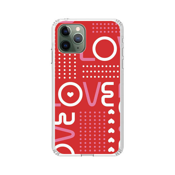 Red Love Typography Pattern iPhone 11 Pro Case