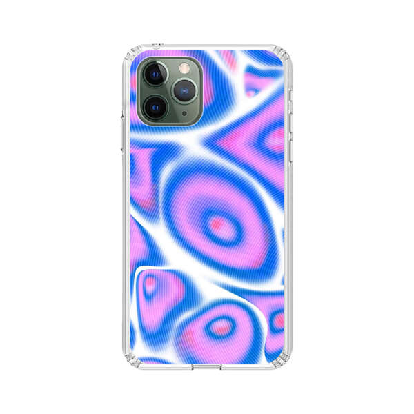 Vibrant Abstract Pink and Blue Swirl Pattern iPhone 11 Pro Case
