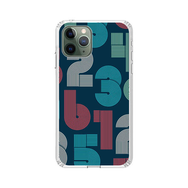 Vibrant Seamless Pattern of Colorful Stylized Numbers iPhone 11 Pro Case