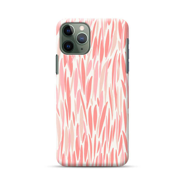 Abstract Coral Wavy Lines Pattern iPhone 11 Pro Hard Case