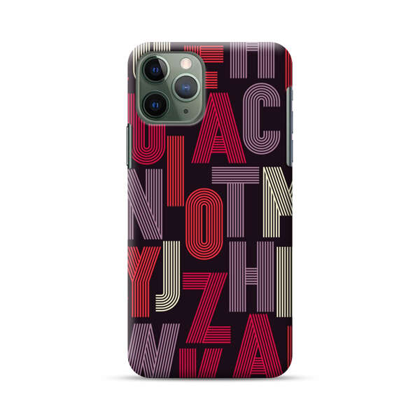 Abstract Letters Pattern iPhone 11 Pro Hard Case