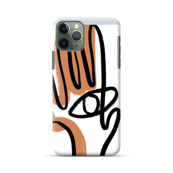 Abstract Minimalist Hand with Eye iPhone 11 Pro Hard Case