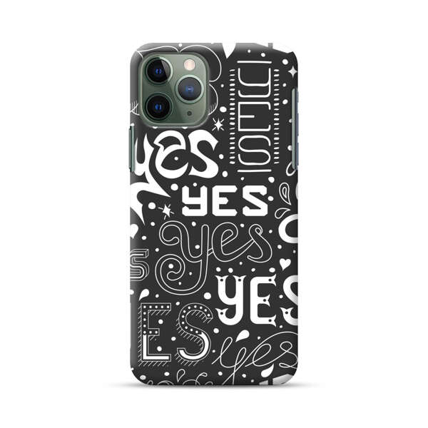 Bold Playful Typography Yes Pattern iPhone 11 Pro Hard Case