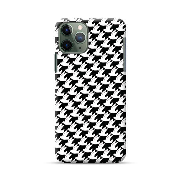 Classic Black and White Houndstooth Pattern iPhone 11 Pro Hard Case