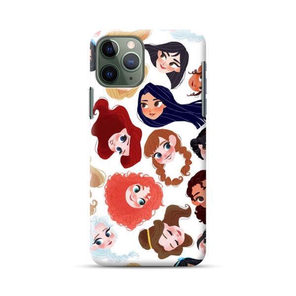 Diverse Animated Girl Faces iPhone 11 Pro Hard Case