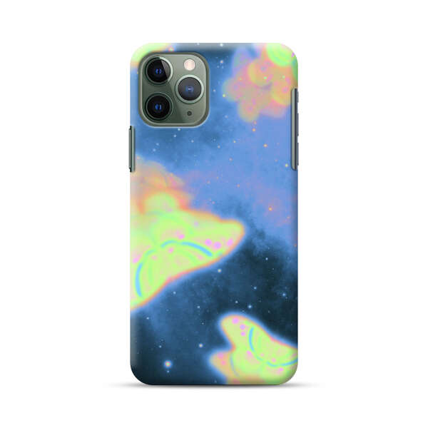 Dreamy Glowing Cosmic Butterflies iPhone 11 Pro Hard Case