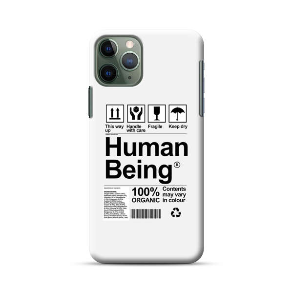 Human Being Fragile Label Design iPhone 11 Pro Hard Case