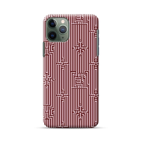 Intricate Geometric Striped Pattern iPhone 11 Pro Hard Case
