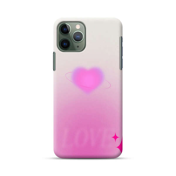 Pink Glowing Heart Love Sparkle iPhone 11 Pro Hard Case
