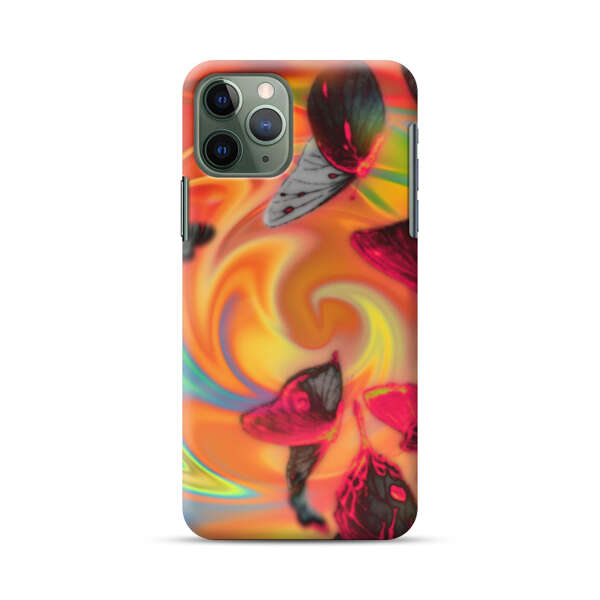 Psychedelic Butterflies Swirl iPhone 11 Pro Hard Case