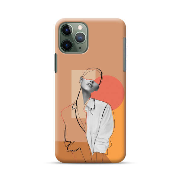 Stylish Abstract Portrait Art iPhone 11 Pro Hard Case