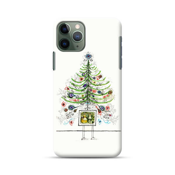 Whimsical Christmas Tree Artistic Design iPhone 11 Pro Hard Case