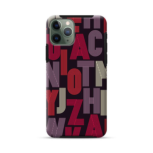 Abstract Letters Pattern iPhone 11 Pro Impact Case