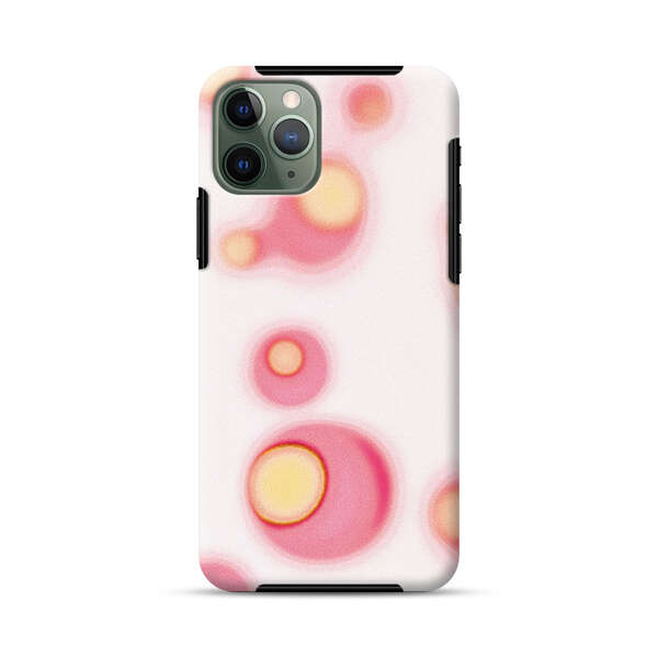 Abstract Pink and Yellow Blobs iPhone 11 Pro Impact Case