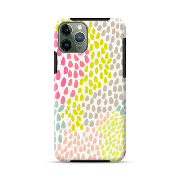 Colorful Abstract Teardrop Pattern iPhone 11 Pro Impact Case