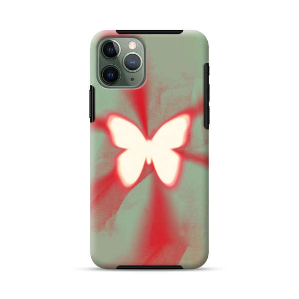 Glowing White Butterfly Abstract Radiant Design iPhone 11 Pro Impact Case