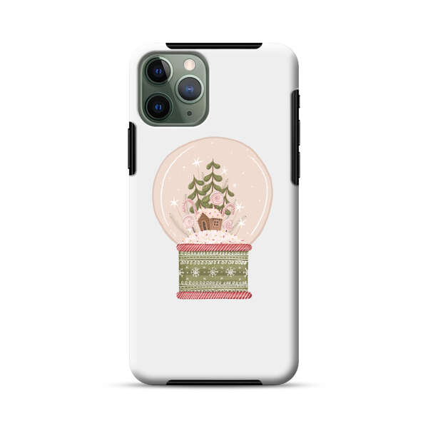Holiday Snow Globe with Gingerbread House iPhone 11 Pro Impact Case